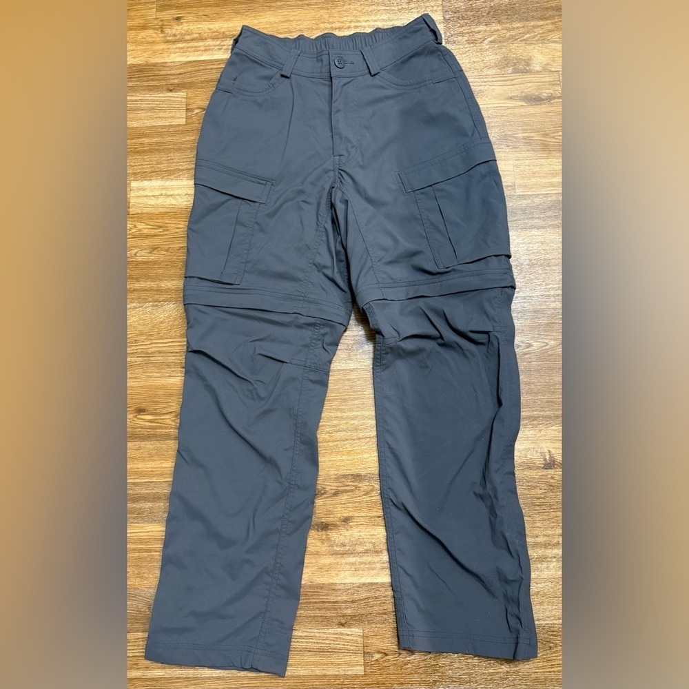 REI women’s Gray convertible hiking walking camping pants shorts nylon 28x30 EUC - Picture 3 of 12